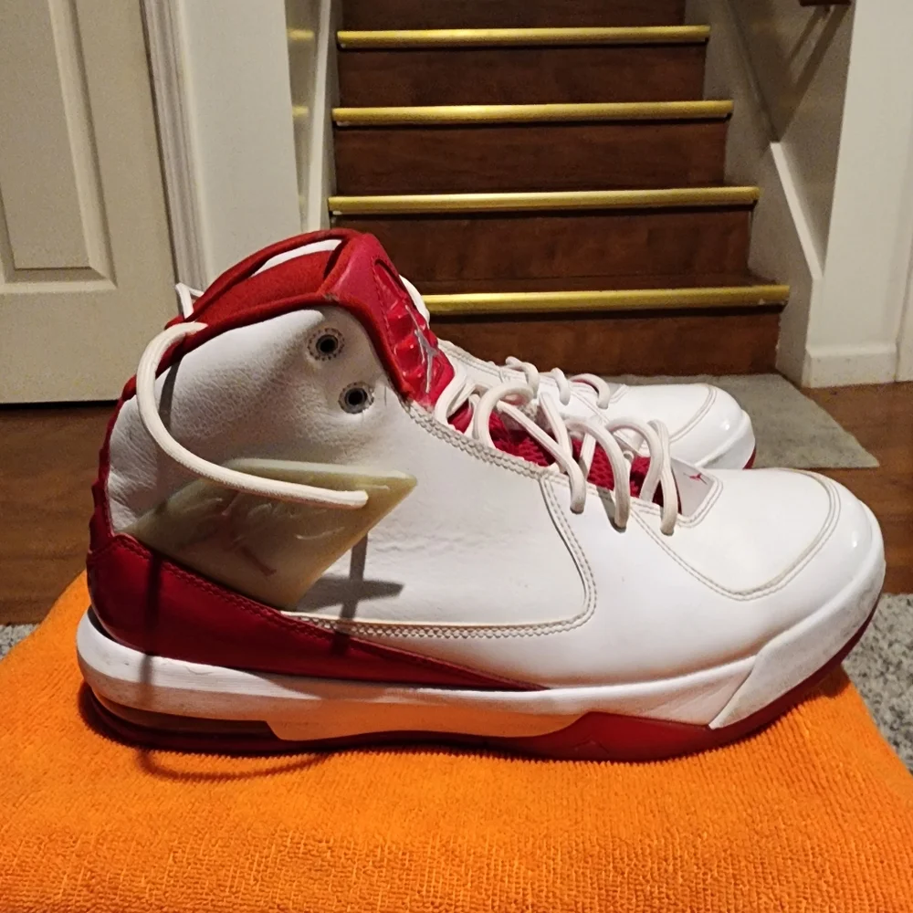 Jordan AIR White and Red Athletic Sneakers More Pic
